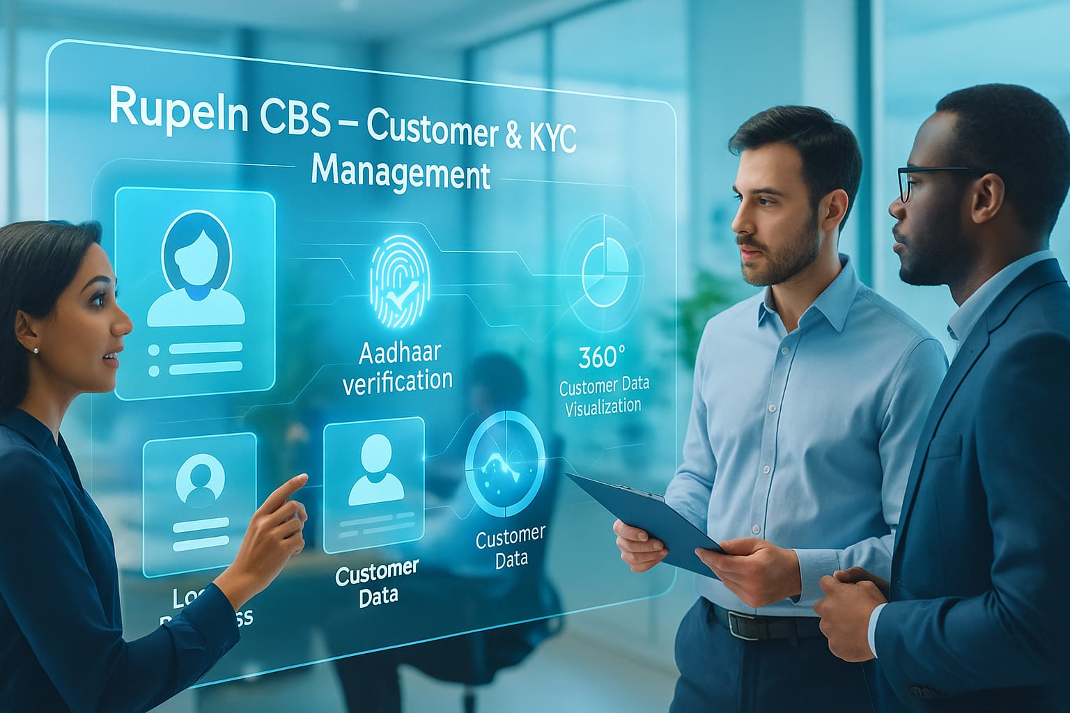 Centralized customer KYC and CIF management in RupeIn CBS