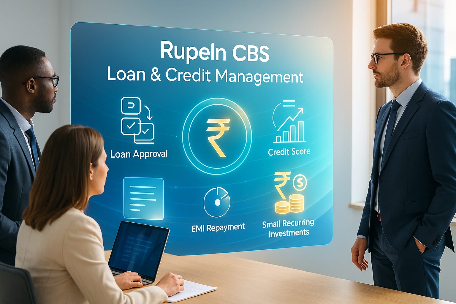 Loan origination, EMI scheduling and NPA tracking in RupeIn CBS